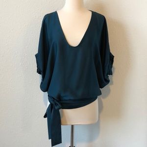 DIANE VON FURSTENBERG Silk Bow Top